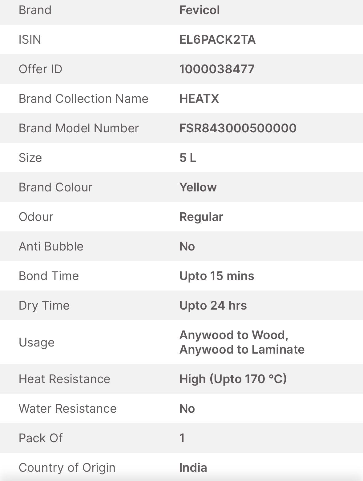 Fevicol HEATX - Metior