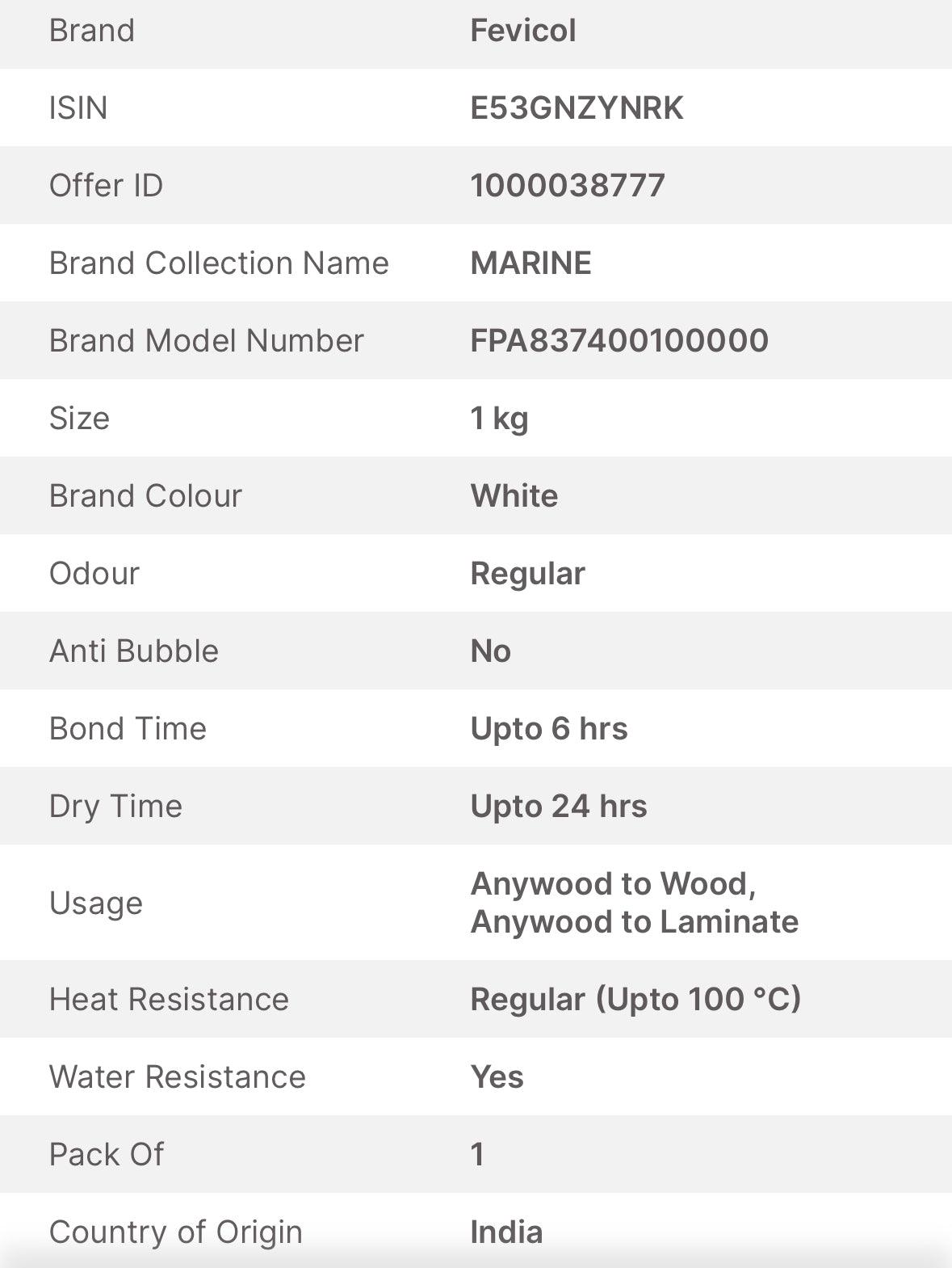 Fevicol Marine - Metior