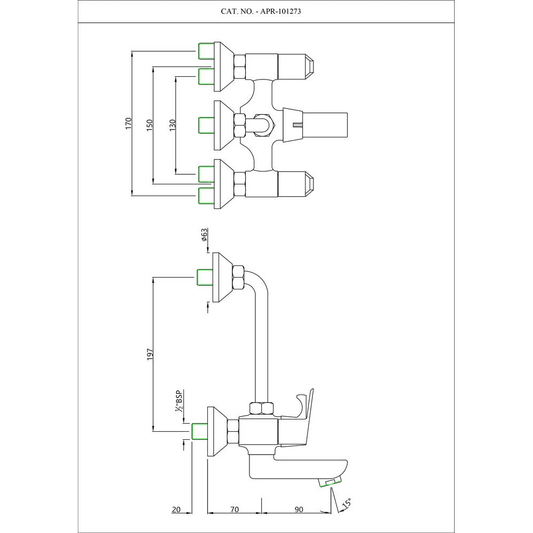 Aspire Wall Mixer - Metior