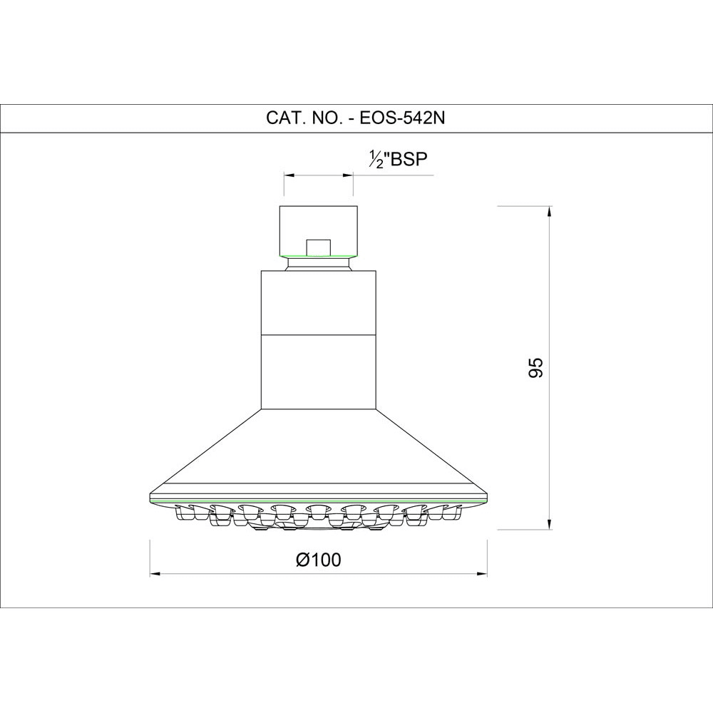 Overhead Shower 100mm - Metior
