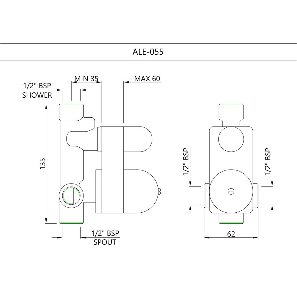 Single Lever Divertor Pack - Metior