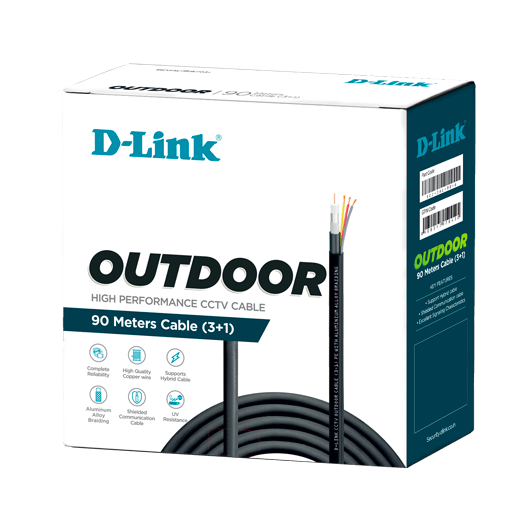 D-Link 90m CCTV OUTDOOR Cable 3+1 - Metior