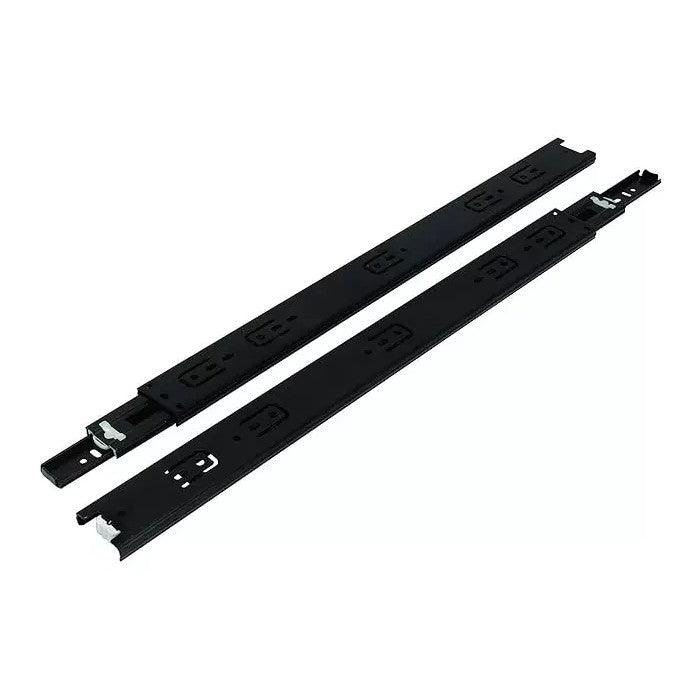 Telescopic Ball Bearing Black Finish Drawer Channel - Metior